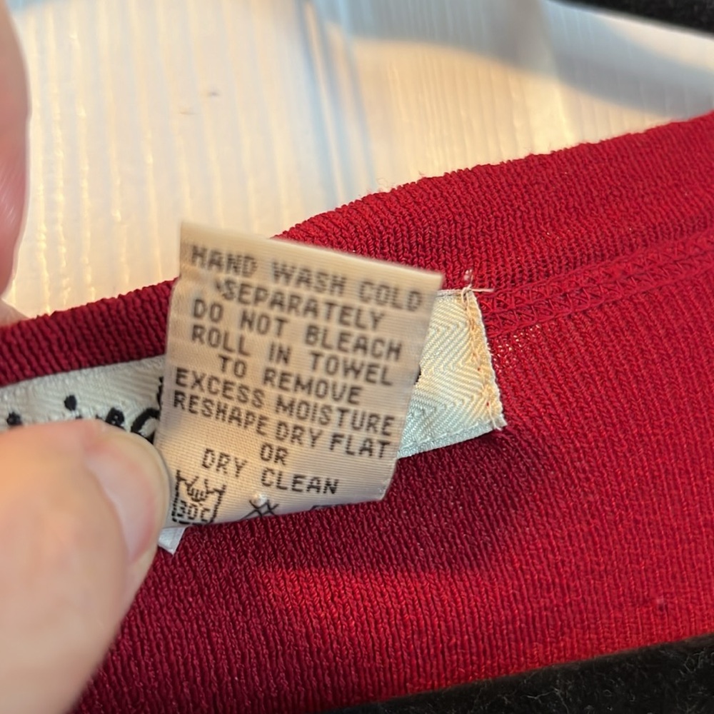 Women’s Gorgeous Red Solid Sweater - Button Down-… - image 4